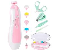 Coupe-ongles électrique 12 en 1 pour bébé avec coupe-ongles, ciseaux, pince à épiler et limes à ongles pour bébé