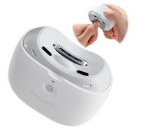 Coupe-Ongles Électrique 2 en 1 Automatique Rechargeable avec LED - Pour Adultes, Seniors et Enfants - Blanc