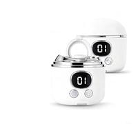 Coupe-ongles électrique 2 en 1 avec loupe et double têtes, affichage LED, rechargeable 400 mAh, soin précis des ongles des pieds pour personnes âgées, gris