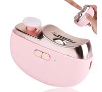 Coupe-ongles électrique amélioré 2025, lime automatique à 2 vitesses avec lumière LED et étui de rangement, rechargeable par USB pour tous les âges, rose.
