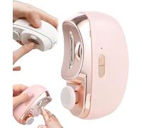 Coupe-Ongles éLectrique Automatique 3 En 1 Avec Polissage, Coupe-Ongles D'Orteil éLectrique à Deux Vitesses Avec LumièRe Pour Les Ongles éPais Pour Les Seniors (Rose)