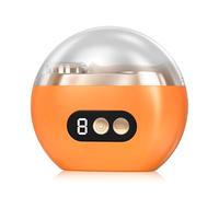 Coupe-Ongles Électrique avec Lumière LED, Lime à Ongle Silencieuse en Plastique et Acier Inoxydable, Soin des Ongles Polyvalent (Orange)