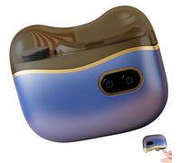 Coupe-ongles électrique, coupe-ongles automatique à 2 vitesses avec lumière LED rechargeable portable pour une finition lisse, bleu ciel, Décorations du Nouvel An