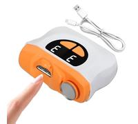 Coupe-ongles électrique, coupe-ongles de polissage, 7,6 x 8 cm, stockage des restes intégré, LED à 3 vitesses, design silencieux, entretien des ongles des mains pour personnes âgées pour soins de bébé