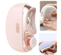 Coupe-ongles électrique, lime à ongles électrique rechargeable et coupe-ongles avec lumière LED avec 2 vitesses, outil de toilettage des ongles des orteils et des doigts pour homme et femme (rose)