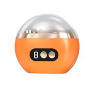 Coupe-ongles électrique multifonctionnel, coupe-ongles automatique 3 en 1 avec polissage, bac de récupération des poussières, lumière LED, coupe-ongles de sécurité à 3 vitesses réglables (Orange)