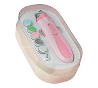 Coupe-ongles électrique : outil automatique pour couper les ongles, kit de tampon de fichier éclairé par LED à batterie avec protection de sécurité | Kit de développement de manucure pour jeunes