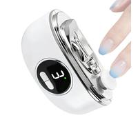 Coupe-Ongles Électrique | Polisseur Sécurité Double Lame,Avec Boîtier Rangement, 3 Vitesses et LED | Pour Femmes, Hommes, Maison,