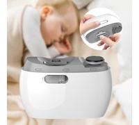 Coupe-ongles électrique pour adultes : tondeuse à ongles électrique rechargeable 2 en 1 pour coupe et meulage à 2 vitesses avec lumière LED pour hommes, femmes, enfants et personnes âgées (petit)