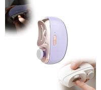 Coupe-ongles électrique pour personnes âgées 2025 : ensemble de tondeuse, tondeuse et polisseuse automatique 3 en 1, spécialement conçu pour un soin facile et sûr des ongles pour adultes âgés (violet)