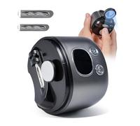 Coupe Ongles Électrique Rechargeable avec Loupe 2,5X et Éclairage LED - Lime à Ongles Électrique 3 en 1, Collecteur de Débris, 2 Têtes de Ponçage pour Adultes et Seniors (Noir mat)