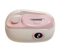 Coupe-ongles électrique rechargeable par USB | Coupe-ongles LED de 12 cm avec 3 réglages de vitesse, design ABS et acier inoxydable avec collecteur de ferraille intégré, outil de toilettage pour