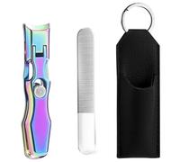 Coupe-ongles en acier inoxydable avec lime à ongles, grande ouverture, coupe-ongles quotidiens, coupe-ongles en acier inoxydable