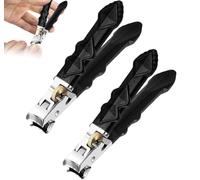 Coupe-Ongles Ergonomique,Mâchoire Extra-Large Pour Ongles épais,Coupe-Ongles En Acier Premium,Idéal Pour Les Ongles D'orteils épais,Pour Homme,Femme,Long Manche for Personnes âgées (2*Bouche Plate)