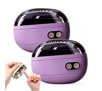 Coupe-Ongles Et Polisseuse Électrique 2-en-1, Portable lime a ongle avec Lumière LED, Rechargeable USB Coupe-Ongles Automatique Avec Récipient à Débris, pour Enfant, Adulte et Personnes Âgées(2PCS-C)