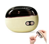 Coupe-Ongles Et Polisseuse Électrique 2-en-1, Portable lime a ongle avec Lumière LED, Rechargeable USB Coupe-Ongles Automatique Avec Récipient à Débris, pour Enfant, Adulte et Personnes Âgées(Beige)
