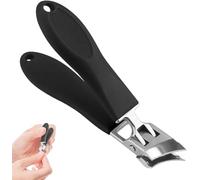 Coupe-Ongles Incliné Anti-éclaboussures à Large Mâchoire, Lame Incurvée, Coupe-Ongles En Acier Inoxydable, Coupe-Ongles Sans éclaboussures Pour Ongles épais 1 Pièce (noir)