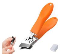 Coupe-ongles incliné anti-éclaboussures à large ouverture de la mâchoire, coupe-ongles sans éclaboussures, coupe-ongles incurvés, coupe-ongles inclinés, coupe-ongles incurvés à long manche (Orange)