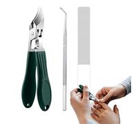 Coupe-ongles incliné pour ongles des pieds - Manucure pour ongles des mains en acier inoxydable - Coupe-ongles robuste anti-éclaboussures de voyage pour enfants âgés femmes hommes salon