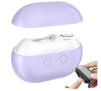 Coupe-ongles intelligent,coupe et polissage des ongles en un seul appareil,avec lumière LED et rangement pour pinces,deux tête de ponçage pour le ponçage des grandes surfaces et des crevasses (Violet)