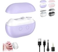 Coupe-ongles Intelligent Glosrity EasyClip, Coupe Et Polit Les Ongles En Un Seul Geste, Coupe-ongles Rechargeable Par USB Avec Lumière LED, Pour Bébés, Enfants, Adultes Et Seniors (Violet)