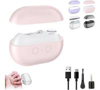 Coupe-ongles Intelligent Glosrity EasyClip, Coupe Et Polit Les Ongles En Un Seul Geste, Coupe-ongles Rechargeable Par USB Avec Lumière LED, Pour Bébés, Enfants, Adultes Et Seniors (Rose)