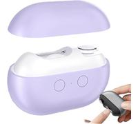 Coupe-ongles intelligent Glosrity Easyclip, coupe et vernis à ongles en un seul appareil, Vueeze Easyclip, coupe-ongles électrique 2 en 1, avec lumière LED et rangement pour pince (Purple)