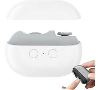 Coupe-ongles intelligent Glosrity Easyclip, coupe et vernis à ongles en un seul appareil, Vueeze Easyclip, coupe-ongles électrique 2 en 1, avec lumière LED et rangement pour pince (White)
