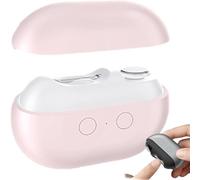 Coupe-ongles intelligent Glosrity Easyclip, coupe et vernis à ongles en un seul appareil, Vueeze Easyclip, coupe-ongles électrique 2 en 1, avec lumière LED et rangement pour pince (Pink)