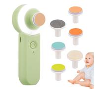 Coupe-ongles - Kit de broyeur à ongles alimenté par commande portable, plusieurs accessoires de polissage, mécanisme de lissage doux pour soins de croissance et utilisation familiale