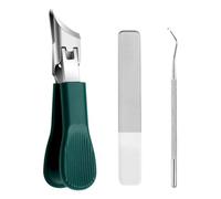 Coupe-ongles mains | Coupe-ongles en acier inoxydable | 10 cm Coupe-ongles bec d' biseauté | Lot de 3 pièces ABS Acier 60 g Bord incliné Poignée antidérapante Manucure Pédicure Voyage Travail