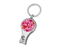 Coupe-ongles moderne en forme de cœur rose et rouge du milieu du siècle, coupe-ongles professionnel, coupe-ongles professionnel pour femmes et hommes