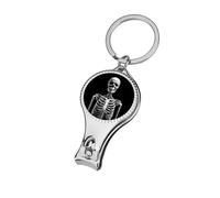 Coupe-ongles noir avec corps squelette simple - Coupe-ongles professionnel - Coupe-ongles - Coupe-cuticules pour homme et femme