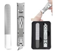 Coupe-ongles pliable - Non spécifié - Ultra fin - Acier inoxydable - Antidérapant - Design de voyage