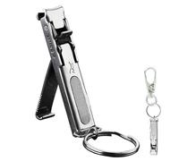 Coupe-ongles pliable pour homme - Coupe-ongles en acier inoxydable avec lime intégrée | Coupe-ongles à ouverture de mâchoire antirouille, portable large ouverture naturelle pour ongles d'orteils