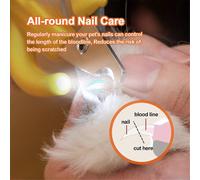 Coupe-Ongles Pour Animaux De Compagnie Avec Lumi¿¿Re Led Et -U-V,Coupe-Ongles Pour Chaton,Jaune