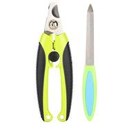 Coupe-ongles pour animaux de compagnie, ciseaux, couteau de meulage, poignée antidérapante, tête de coupe en forme de demi-lune, plaque de bloc pour chats et chiens, plastique et
