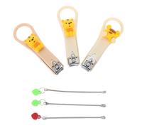 Coupe-ongles Pratique Pliable 1 Set Beige Abs Acier Inoxydable | Cure-oreilles Domestique, Format Portable, Usage Maison et Voyage, Lot de 1 Set de Set de Ensemble