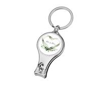 Coupe-ongles professionnel en forme de cœur en forme de cœur Vert sauge Mr Mrs Text Coupe-ongles pour homme et femme