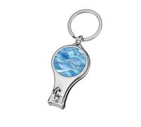 Coupe-ongles professionnel en verre teinté vagues de l'océan pour homme et femme