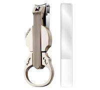 Coupe-ongles puissant - Pour femme - Avec loupe - Décapsuleur 2 en 1 - En forme de violon - Ciseaux à ongles pour la maison, la manucure, la pédicure, les voyages, les personnes âgées, la vie