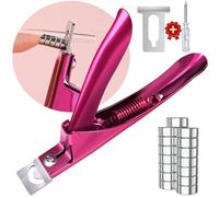 Coupe-ongles réglable de qualité supérieure avec aimants pour ongles en acrylique, coupe-ongles en acier inoxydable pour faux ongles artificiels, manucure à lame tranchante pour salon de beauté