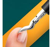 Coupe-ongles robuste pour ongles épais Lame coudée 25° | Construction en acier inoxydable, poignée souple, design anti-éclaboussures pour un toilettage précis des ongles des doigts