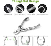 Coupe-Ongles Robuste Pour Podologue Pour Ongles Épais Et Incarnés, Acier Inoxydable De Qualité Médicale - Avec Étui En Cuir