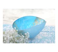 Coupe ovale bleue et dorée
