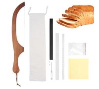 Coupe-pain - Couteau à pain lisse en bois | Scie à toast sandwich en acier inoxydable pour pâte mère, gâteaux et biscuits | Coupe-pâte à pain remplaçable et outil de coupe