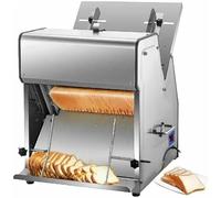 Coupe-pain électrique commercial en acier inoxydable de 370 W avec lame de 12 mm, grille-pain pour appareils de cuisine,