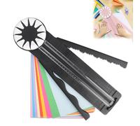 Coupe-papier 12 en 1 multifonction avec mesures, coupe-papier, coupe-papier, coupe-papier (noir)