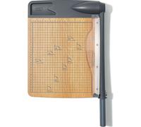 coupe-papier 12 pouces, capacité de coupe maximale de 16 feuilles, protection anti-rebond de sécurité, design ergonomique, couleur bois