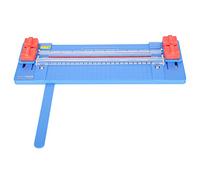Coupe-papier 4 en 1, coupe-papier portable à rouler avec jauge de rainage ondulée à points droits, coupe-papier A3/A4 pour les projets de bricolage en studio photo à l'école à (Bleue)